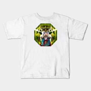 Korean Hanbok Cat Kids T-Shirt